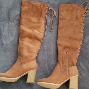 Brown Over The Knee Boots